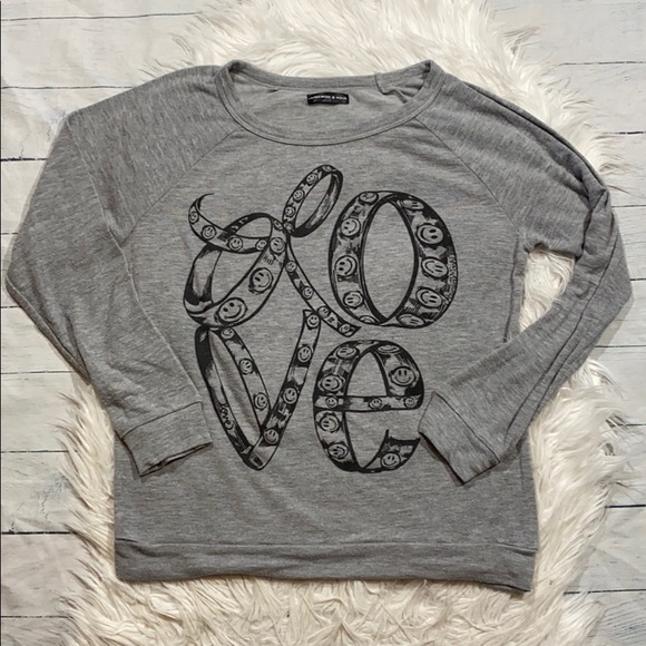 Lauren Moshi Tops - Lauren Moshi X AQUA Love Pullover Sweatshirt sz XS